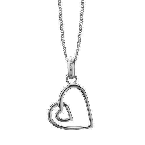 Image of Christina Collect 925 sterling sølv True Love Smukt åbent hjerte med lille hjerte inden i., model 680-S22-55